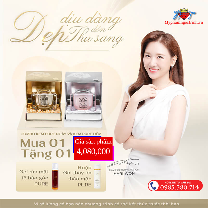 Kem Pure – Bộ đôi kem dưỡng da Pure Hàn Quốc giá bao nhiêu