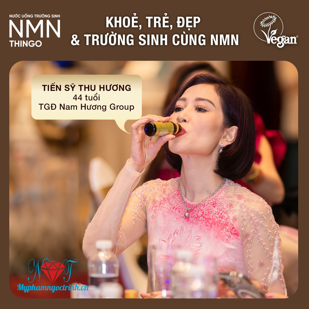 TS Thu Hương TGĐ Nam Hương Group review nước uống NMN